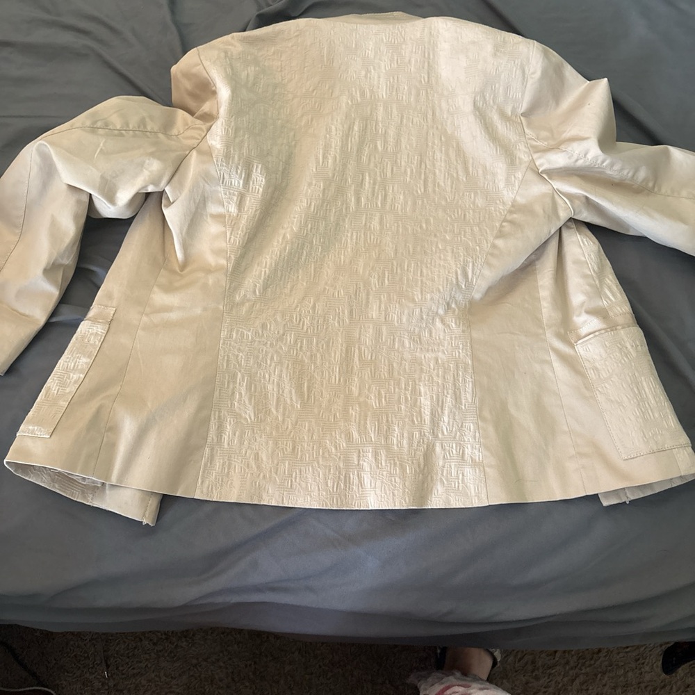 Chico's Cream Textured Blazer